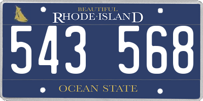 RI license plate 543568