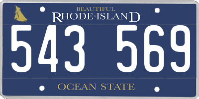RI license plate 543569