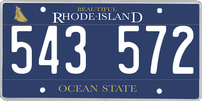RI license plate 543572