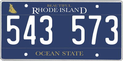 RI license plate 543573