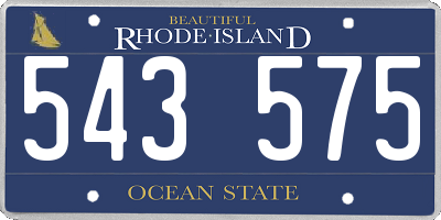 RI license plate 543575