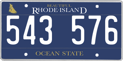 RI license plate 543576