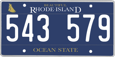 RI license plate 543579