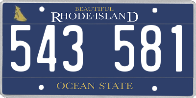 RI license plate 543581