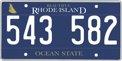 RI license plate 543582