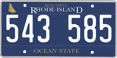 RI license plate 543585