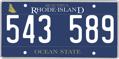 RI license plate 543589