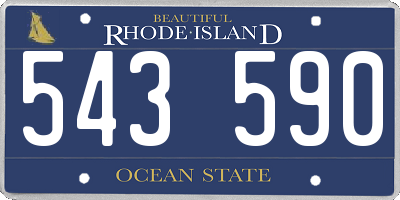 RI license plate 543590