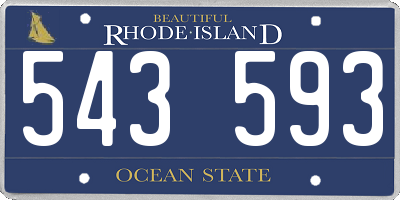 RI license plate 543593