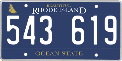 RI license plate 543619