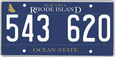RI license plate 543620