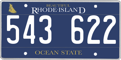 RI license plate 543622