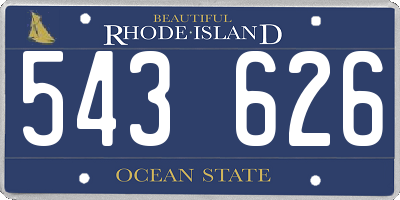RI license plate 543626