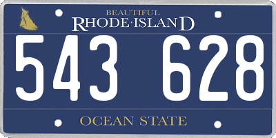 RI license plate 543628