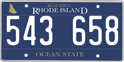 RI license plate 543658