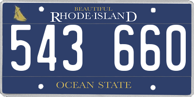 RI license plate 543660