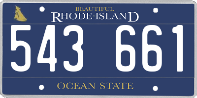 RI license plate 543661