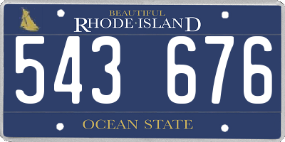RI license plate 543676