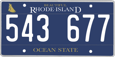 RI license plate 543677