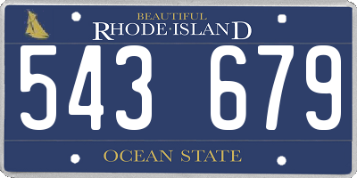 RI license plate 543679
