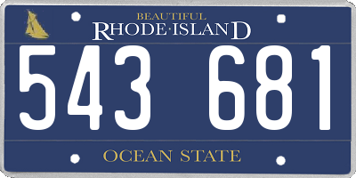 RI license plate 543681
