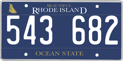 RI license plate 543682