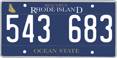 RI license plate 543683