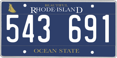 RI license plate 543691
