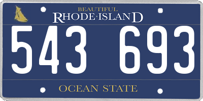 RI license plate 543693