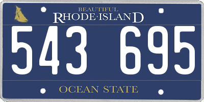 RI license plate 543695