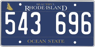 RI license plate 543696