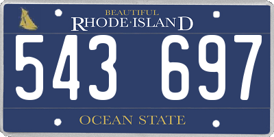 RI license plate 543697