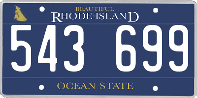 RI license plate 543699