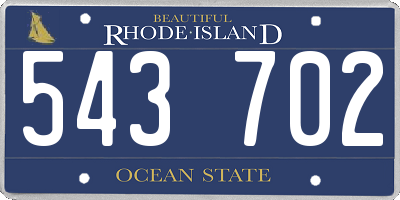 RI license plate 543702