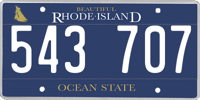 RI license plate 543707