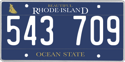 RI license plate 543709