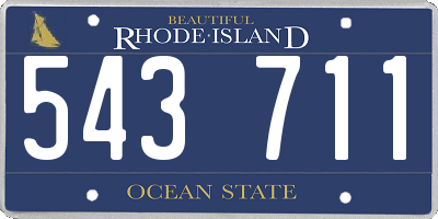 RI license plate 543711