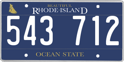 RI license plate 543712