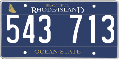 RI license plate 543713