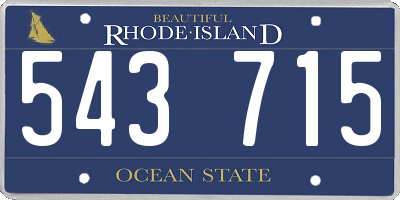 RI license plate 543715