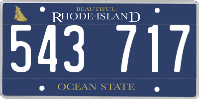 RI license plate 543717