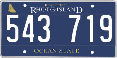 RI license plate 543719