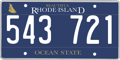 RI license plate 543721