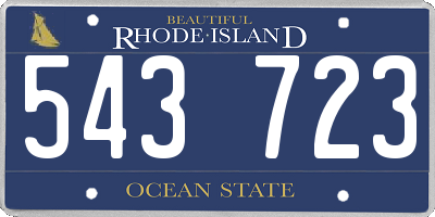 RI license plate 543723
