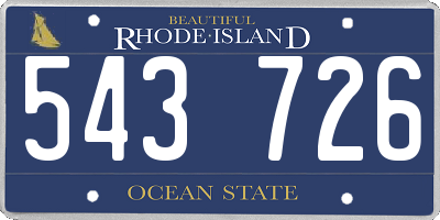 RI license plate 543726