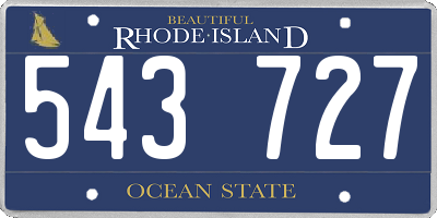 RI license plate 543727