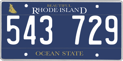 RI license plate 543729
