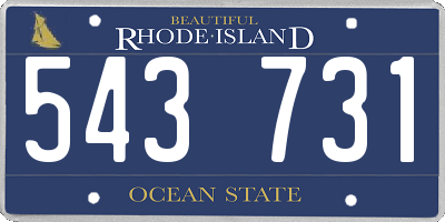 RI license plate 543731