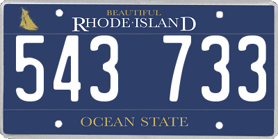 RI license plate 543733