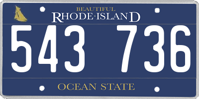 RI license plate 543736